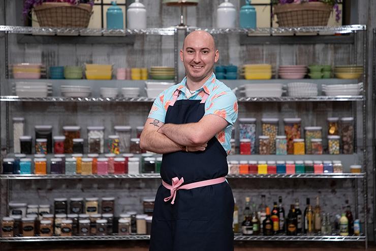 SRJC Culinary Instructor Derek Corsino, as seen on Spring Baking Championship