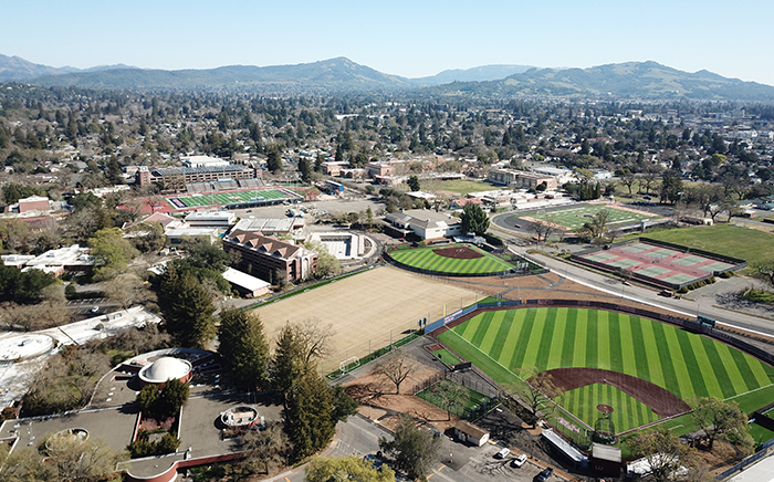 Santa Rosa campus drone image