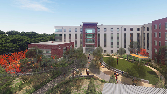 Rendering of SRJC Student Housing