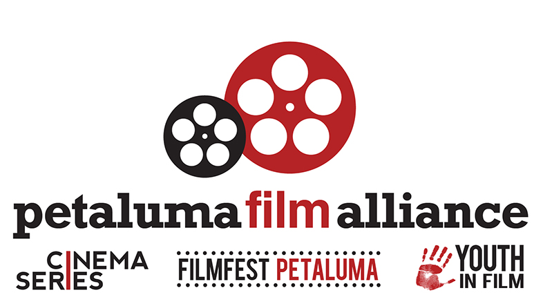 Petaluma Film Alliance grouped logo listing Cinema Series, Filmfest Petaluma, and Youth in Film