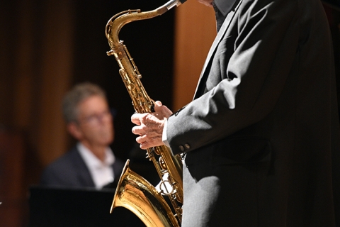 Bennett Friedman playing sax