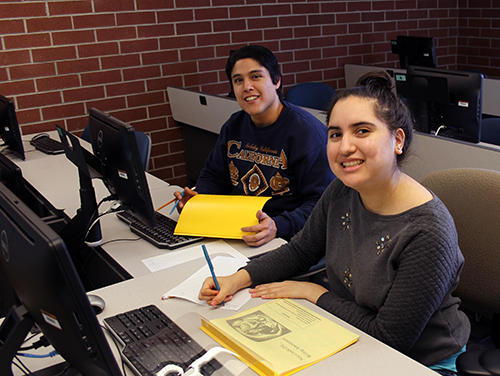 students working in front of computers